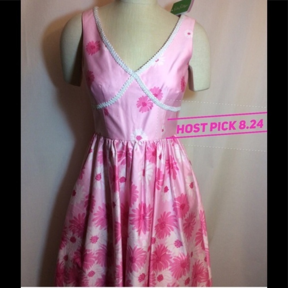 NWT $358 Lilly Pulitzer Pink Annette Dress Sz 4